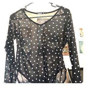 Polkadot bodysuit See-through
